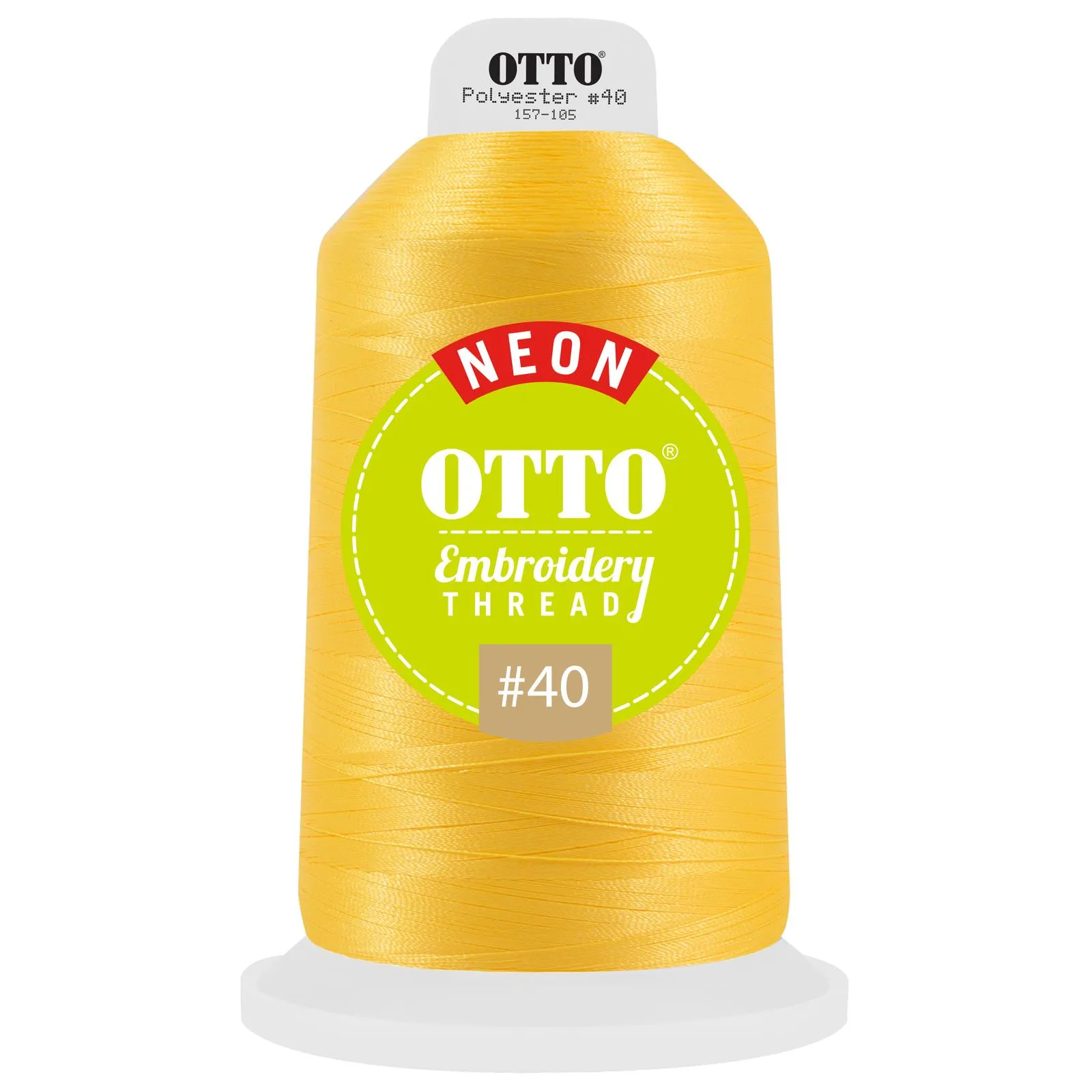 157-105 OTTO Embroidery Neon Thread #40 5,500 yd. King Cone