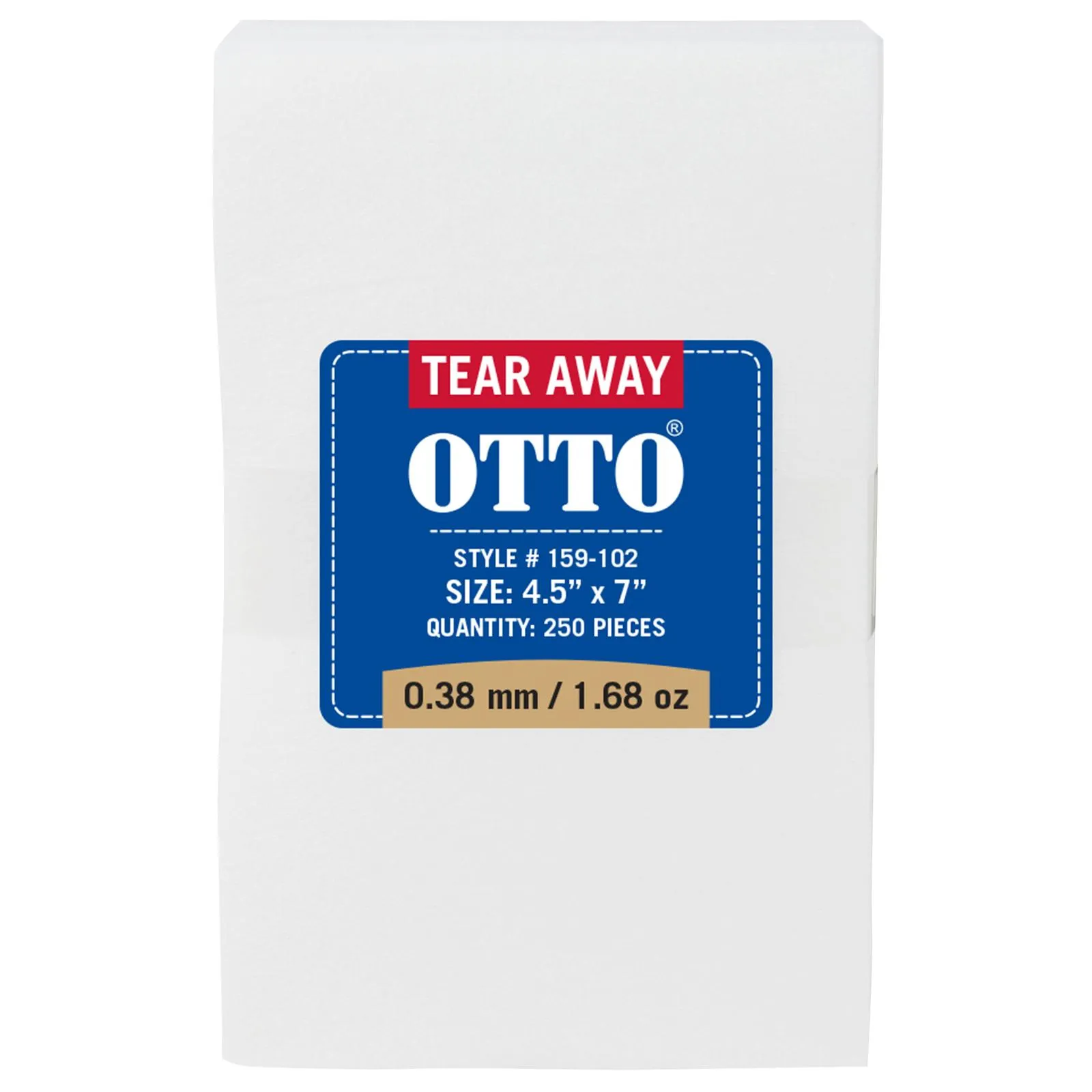 159-102 OTTO Tear Away Backing Sheets