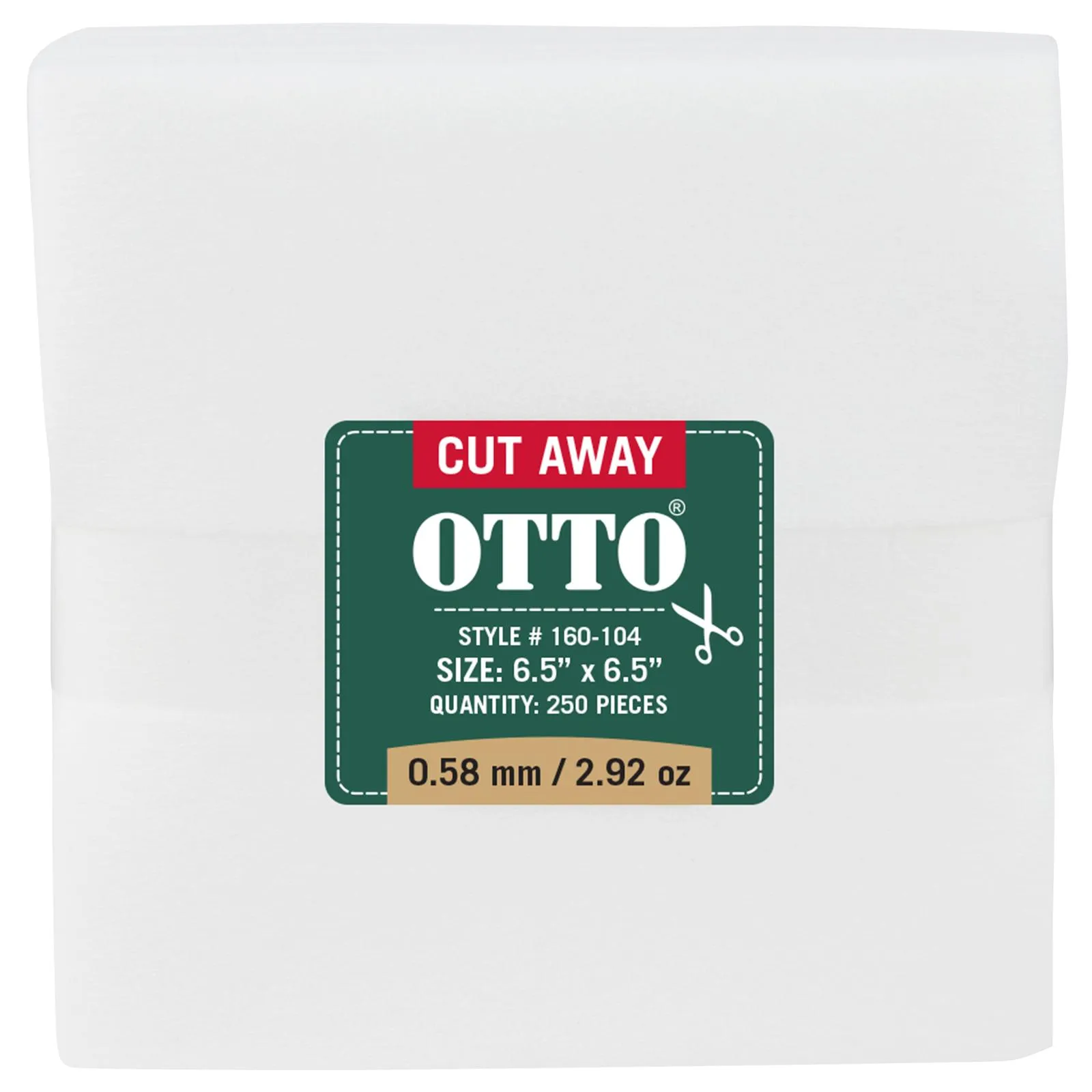 160-104 OTTO Cut Away Backing Sheets