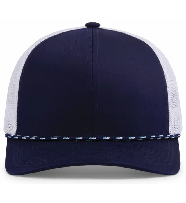 104BR PACIFIC HEADWEAR Trucker Snapback Braid Cap 104BR PACIFIC HEADWEAR Trucker Snapback Braid Cap