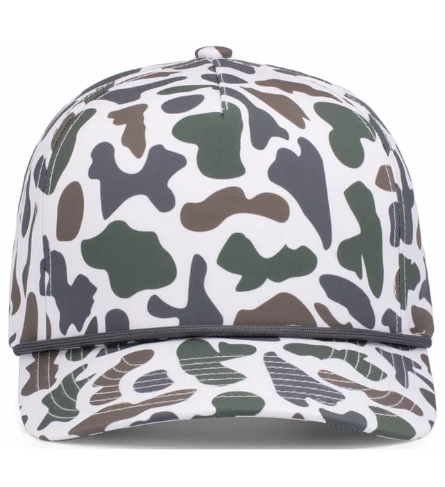 P685 PACIFIC HEADWEAR DUCK CAMO 5-PANEL TRUCKER CAP