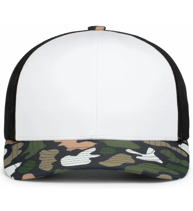 P686 PACIFIC HEADWEAR DUCK CAMO TRUCKER SNAPBACK CAP P686 PACIFIC HEADWEAR DUCK CAMO TRUCKER SNAPBACK CAP