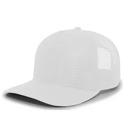 P724 PACIFIC HEADWEAR 5-Panel Mesh Overlay Trucker Snapback