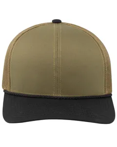 104BR PACIFIC HEADWEAR Trucker Snapback Braid Cap 104BR PACIFIC HEADWEAR Trucker Snapback Braid Cap