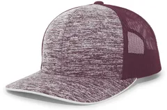 106C PACIFIC HEADWEAR Aggressive Heather Trucker Snapback Cap