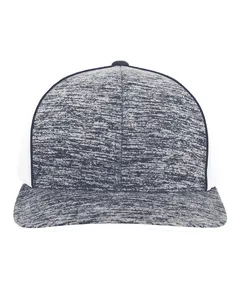 106C PACIFIC HEADWEAR Aggressive Heather Trucker Snapback Cap