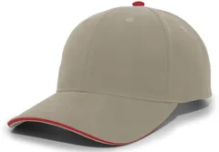 121C PACIFIC HEADWEAR Brushed Twill Cap With Sandwich Bill