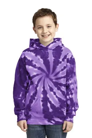 PC146Y Port & Company Youth Tie-Dye Pullover Hooded Sweatshirt.