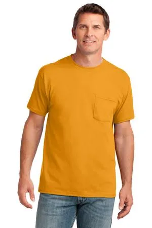 PC54P Port & Company Core Cotton Pocket Tee.
