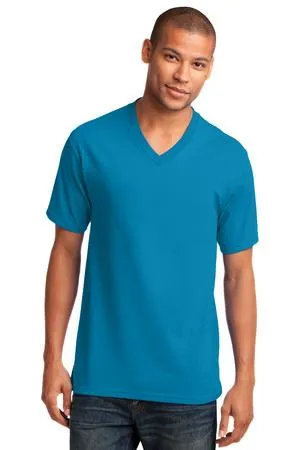 PC54V Port & Company Core Cotton V-Neck Tee.