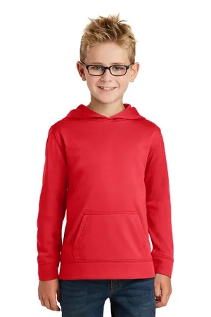 PC590YH Port & Company Youth Performance Fleece Pullover Hooded Sweatshirt.