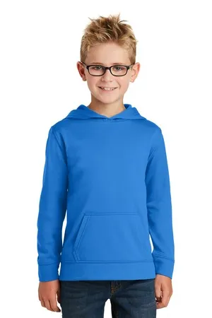 PC590YH Port & Company Youth Performance Fleece Pullover Hooded Sweatshirt.