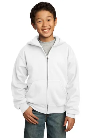 PC90YZH Port & Company - Youth Core Fleece Full-Zip Hooded Sweatshirt. PC90YZH Port & Company - Youth Core Fleece Full-Zip Hooded Sweatshirt.