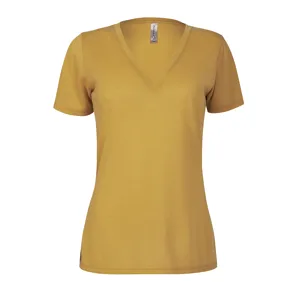P514S Platinum Ladies Slub Short Sleeve V-Neck Tee