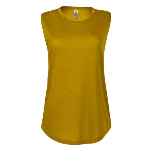 P515S Platinum Ladies Slub Sleeveless Crew Neck Tee
