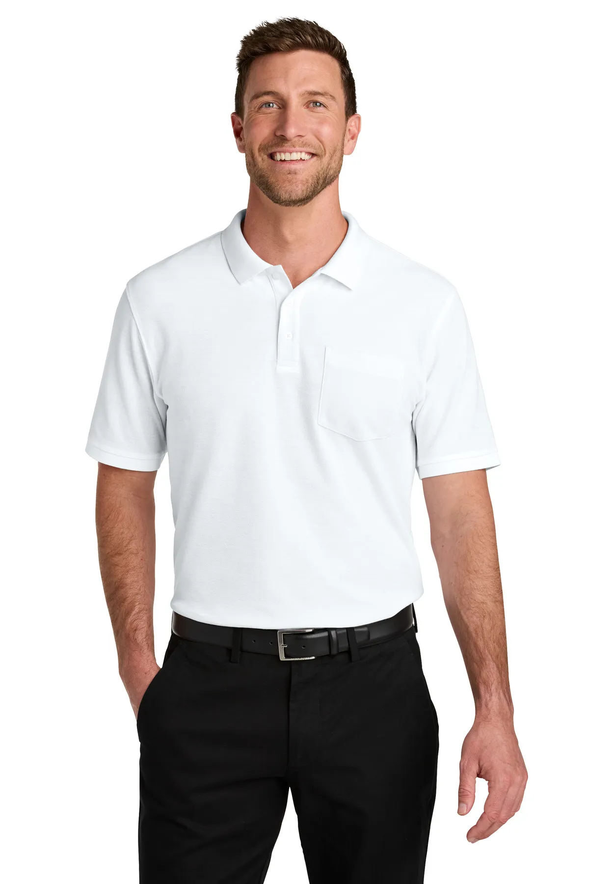 K200P Port Authority Wearever Signature Pique Pocket Polo