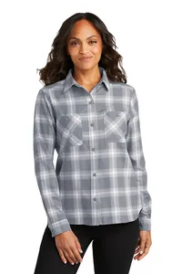 LW669 Port Authority Ladies Plaid Flannel Shirt