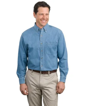 S600 Port Authority Long Sleeve Denim Shirt.