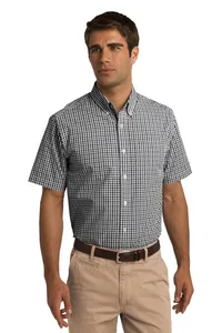S655 Port Authority  Short Sleeve Gingham Easy Care Shirt