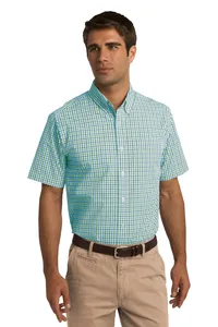 S655 Port Authority  Short Sleeve Gingham Easy Care Shirt.
