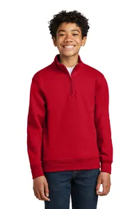 PC78YQ Port & Company Youth Core Fleece 1/4-Zip Pullover Sweatshirt