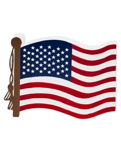 SB505 Prime Line Patriotic USA Flag Shape Stress Ball