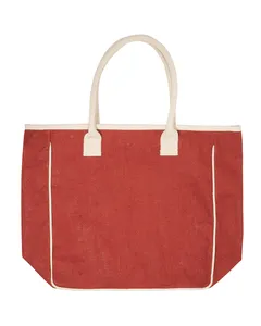 LT-3002 Prime Line Seville Jute Canvas Tote