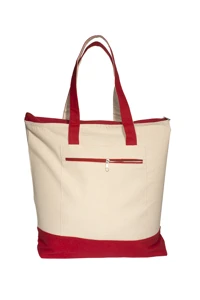 LT-3083 Prime Line Zippered Cotton Boat Tote