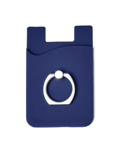 PL-1370 Prime Line Silicone Card Holder with Metal Ring Phone Stand