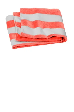PT45 Port Authority Value Cabana Stripe Beach Towel