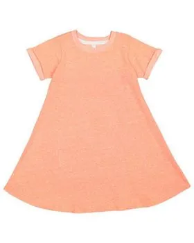 2679 Rabbit Skins Harborside Mélange French Terry Girls Twirl Dress