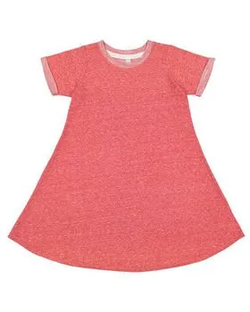 2679 Rabbit Skins Harborside Mélange French Terry Girls Twirl Dress