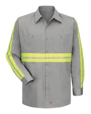 SC30E Red Kap Enhanced Visibility Long Sleeve Cotton Work Shirt