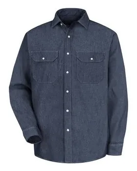 SD78 Red Kap Deluxe Denim Long Sleeve Shirt
