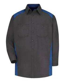 SP18 Red Kap Long Sleeve Motorsports Shirt