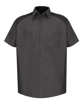 SP28L Red Kap Short Sleeve Motorsports Shirt Long Sizes