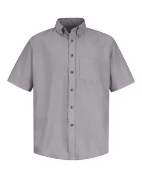 SP80L Red Kap Poplin Short Sleeve Dress Shirt - Long Sizes