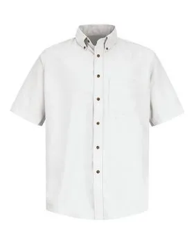 SP80L Red Kap Poplin Short Sleeve Dress Shirt - Long Sizes