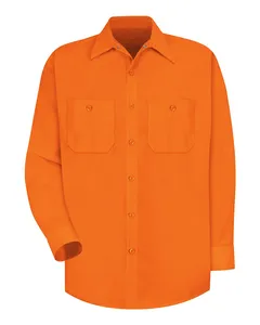 SS14 Red Kap Enhanced Visibility Long Sleeve Work Shirt