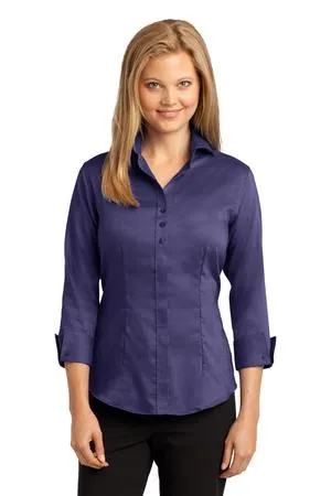 RH69 Red House Ladies 3/4-Sleeve Nailhead Non-Iron Shirt.