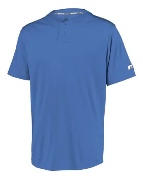 3R7X2M Russell Athletic Performance Two-Button Solid Jersey
