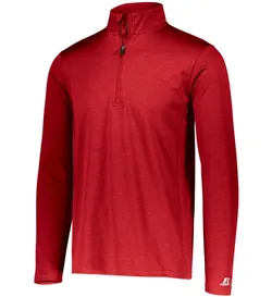 QZ7EAM Russell Athletic Striated Quarter-Zip Pullover