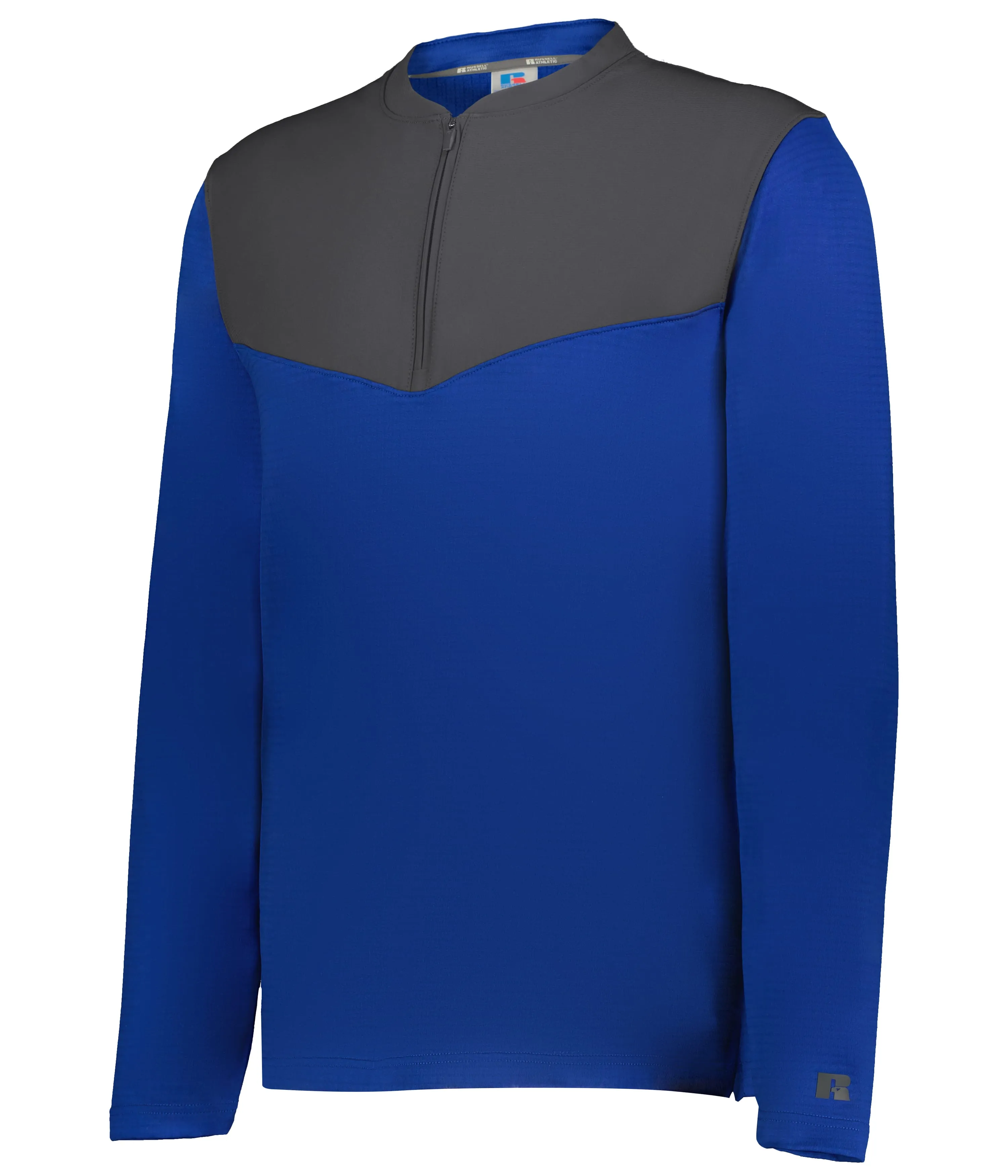 R03GKM Russell Athletic Unisex Sideline Grid Fleece Quarter-Zip Pullover