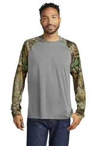 RU151LS Russell Outdoors  Realtree Colorblock Performance Long Sleeve Tee