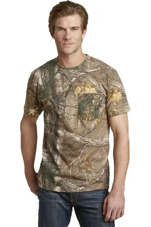 S021R Russell Outdoors ™ - Realtree Explorer 100% Cotton T-Shirt with Pocket.