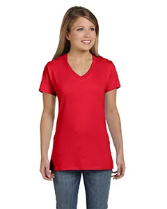 S04V Hanes Perfect-T Women’s V-Neck T-Shirt