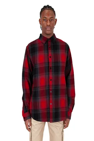 SHHFS Shaka Wear Mens Plaid Flannel Overshirt