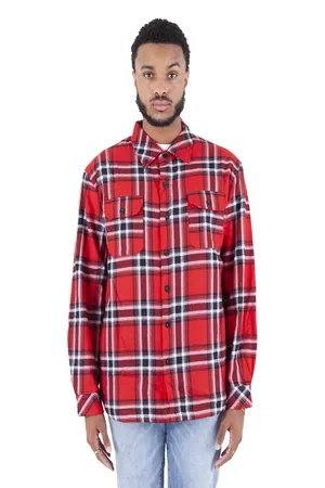SHPFJ Shaka Wear Mens Plaid Flannel Jacket
