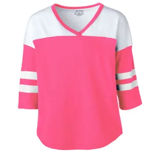 3053G Soffe GIRLS FAN CREW V-NECK