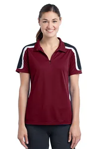 LST658 Sport-Tek Ladies Tricolor Shoulder Micropique Sport-Wick Polo.